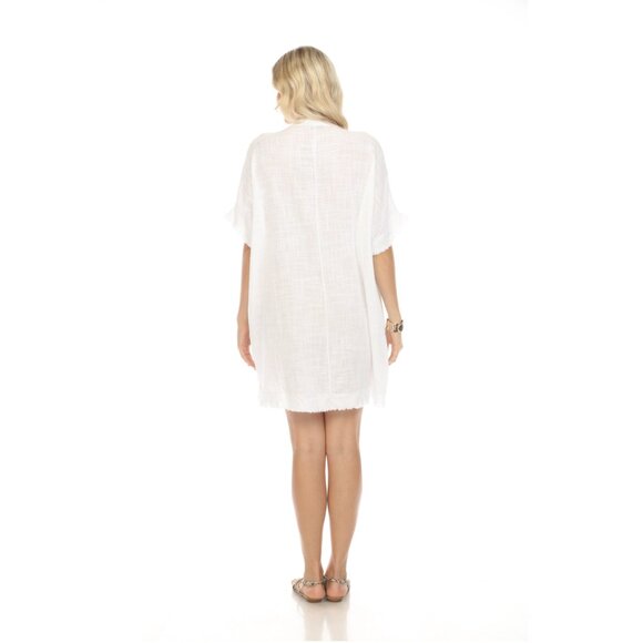 White Fringe detailed tunic / dress - Picture 6 of 8